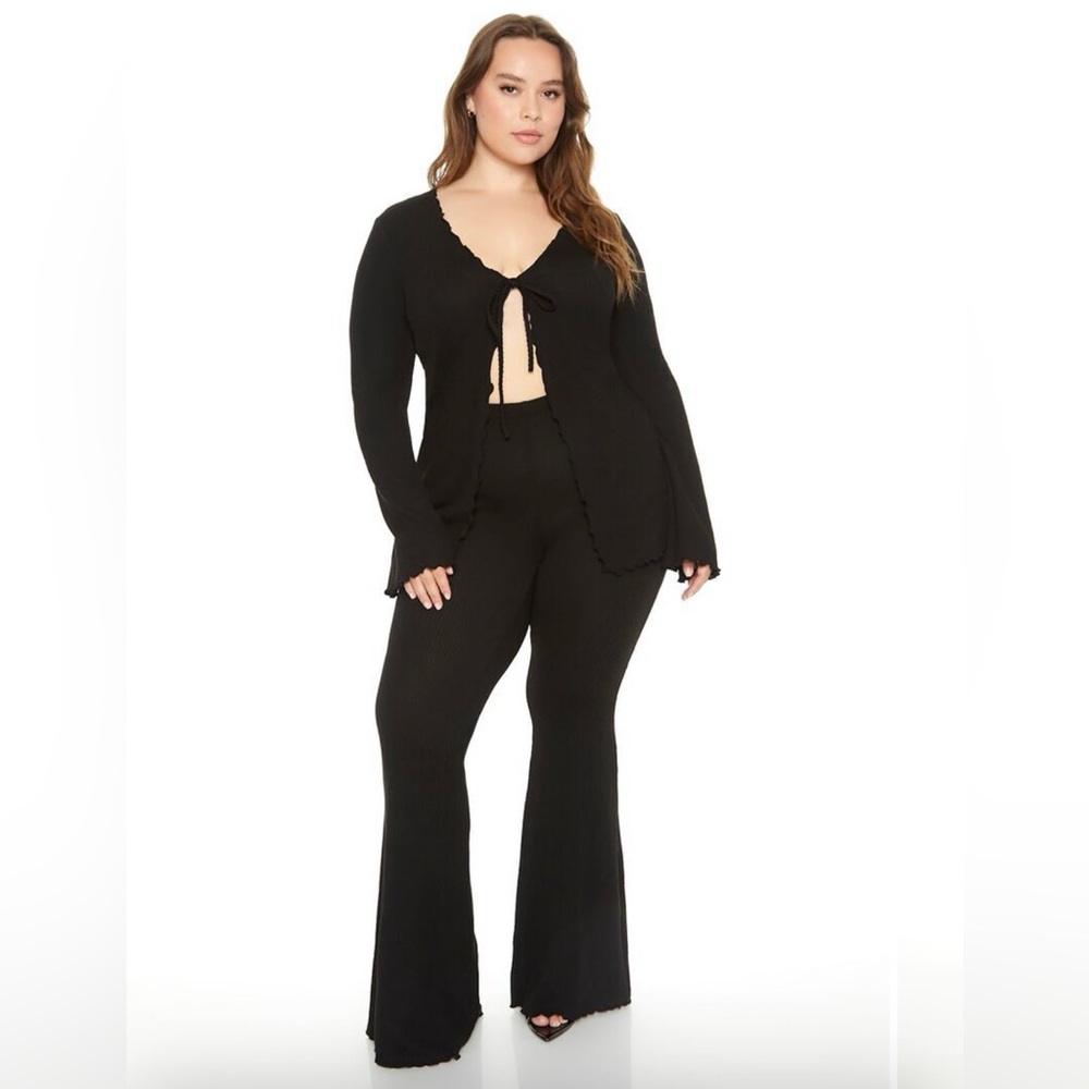 F21 Plus Size Split Hem Top & Pants Set~NWT 🔥😎🖤😍